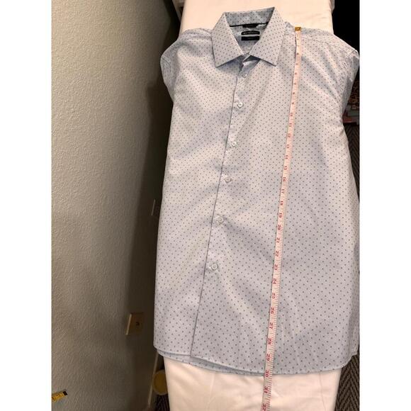 Ben Sherman White & Blue Long Sleeve Button Up Collared Dress Shirt MensXL 34/35 - Picture 9 of 10